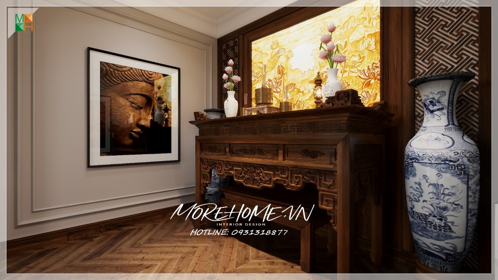 thiết kế phòng thờ